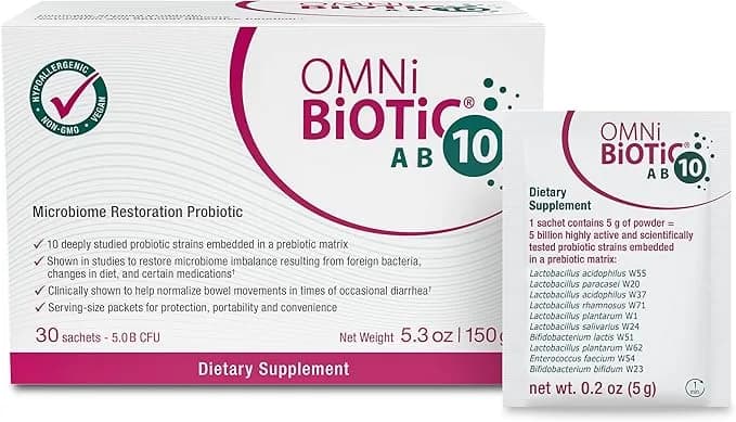 OMNi-BiOTiC AB 10 Review | Probiotic for Antibiotics & C. Diff | 30 sachets