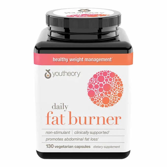 Daily Fat Burner Vegetarian Capsules Healthy Weight, 130 Count by youtheory