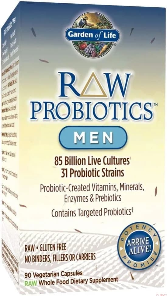 RAW Probiotics Men Vegetarian, 90 Capsules by Garden of Life