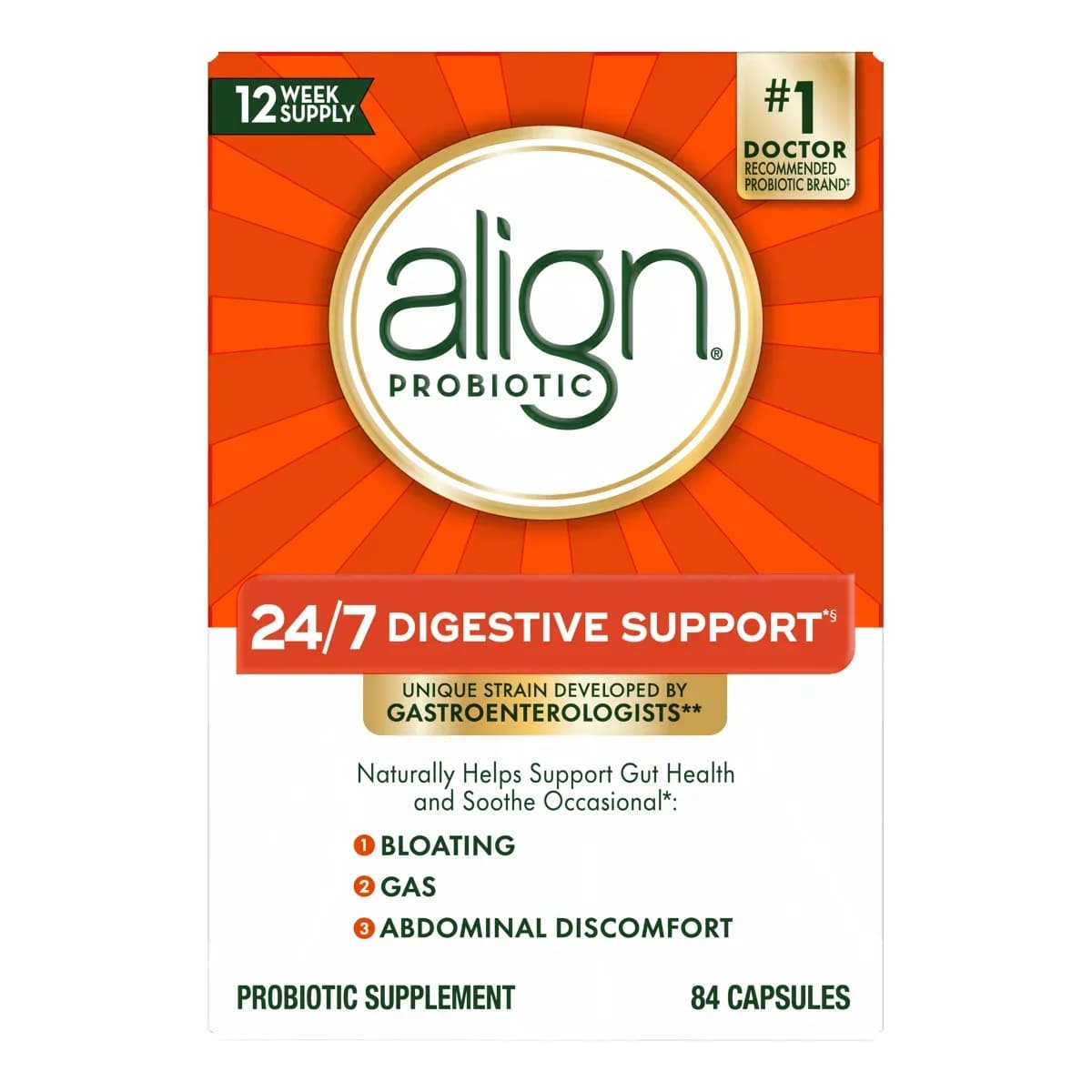 Align Align Daily Probiotic Supplement | 84 Capsules