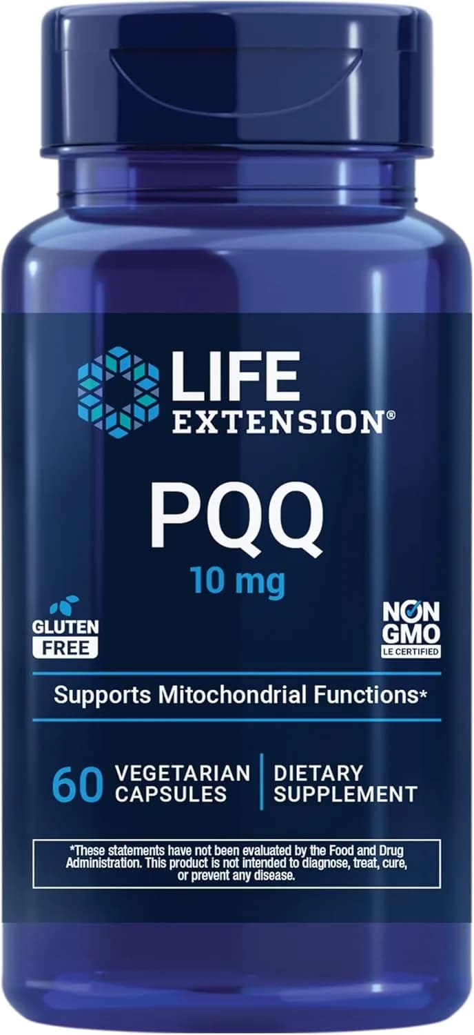 PQQ Caps Grow New Mitochondria, 10 mg, 60 Capsules by Life Extension