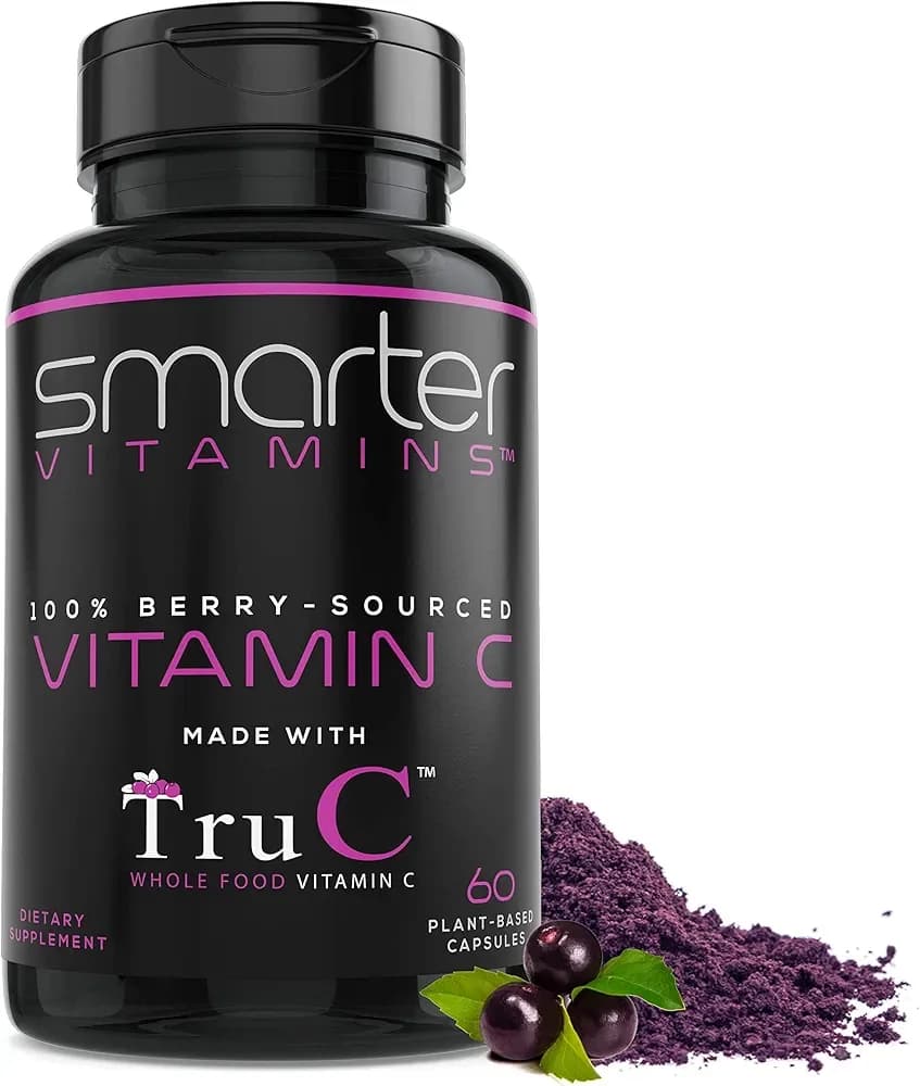 Smarter Vitamins Raw Whole Food Vitamin C 11 Berries, 60 Vegan Capsules