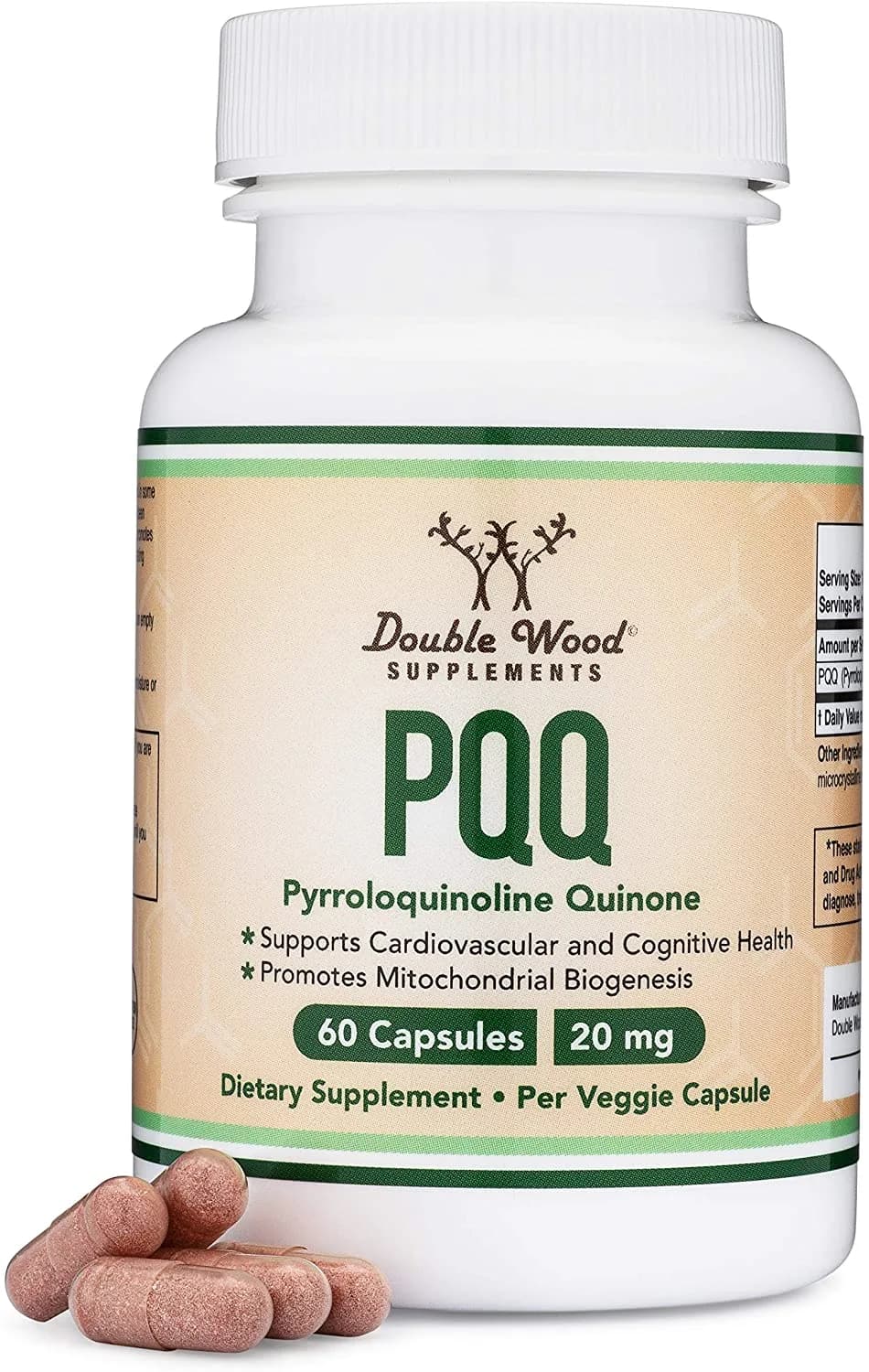Double Wood PQQ 20mg - 60 Capsules