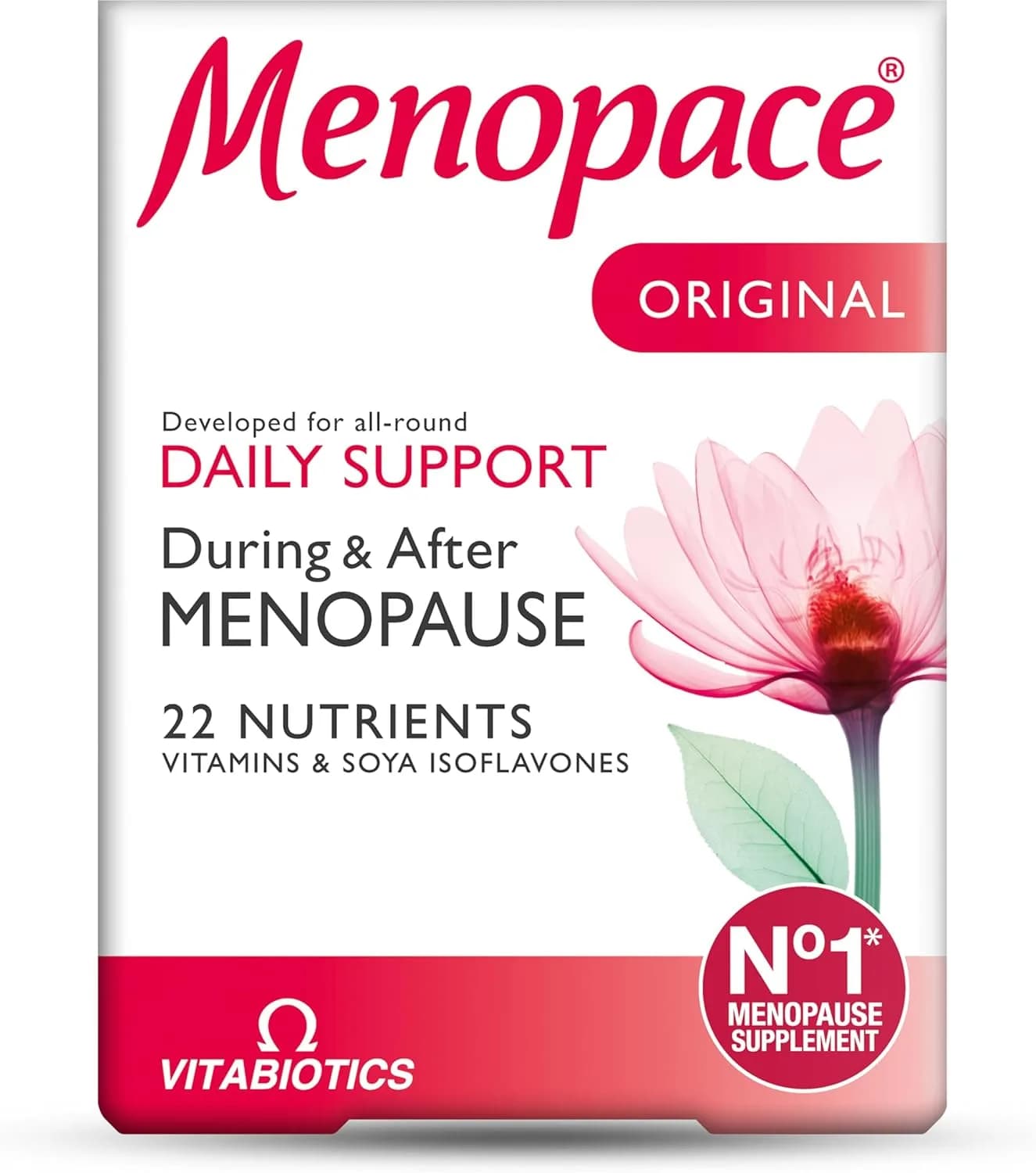 Menopace Original Menopause Supplement for Women, 30 Tablets by Vitabiotics