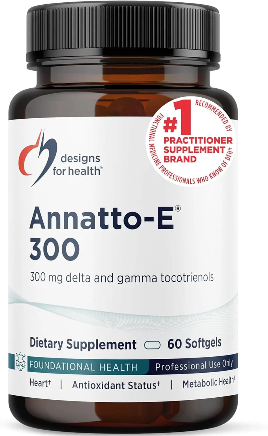 Annatto-E Pure Tocotrienols, 300 mg, 60 Softgels by Designs for health