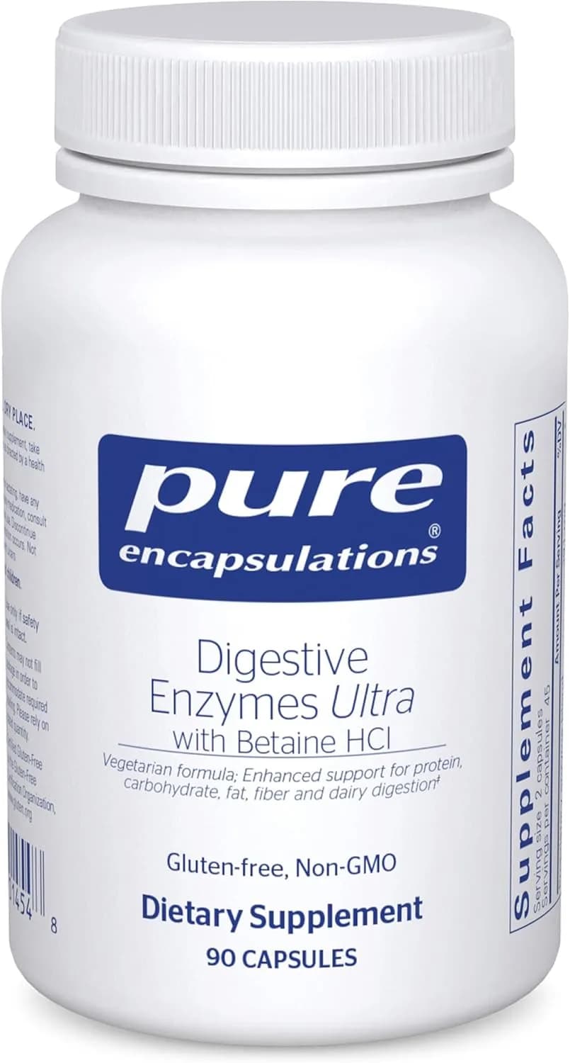 Digestive Enzymes Ultra With Betaine HCl, 90 Capsules by PURE ENCAPSULATIONS