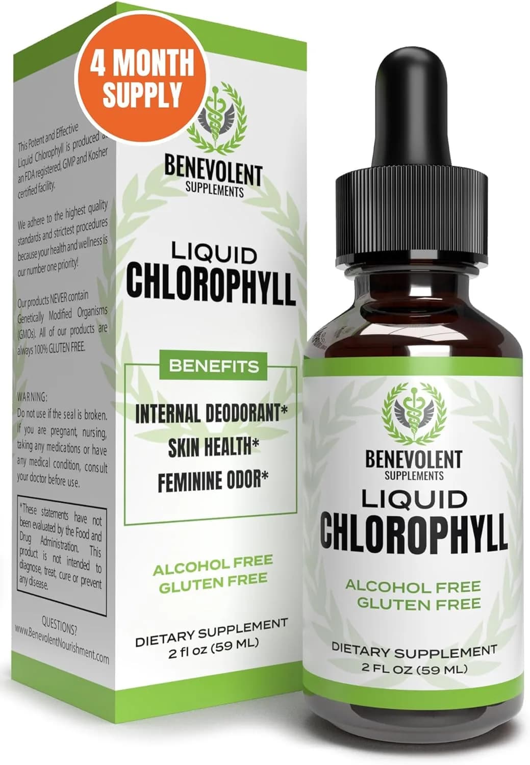 Benevolent, Liquid Chlorophyll, 59 Ml