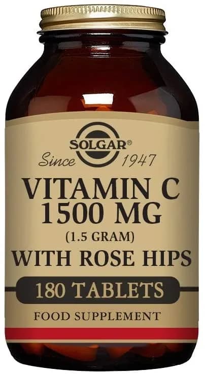 Solgar Vitamin C with Rose Hips, 1500 mg, 180 Tablets by Solgar