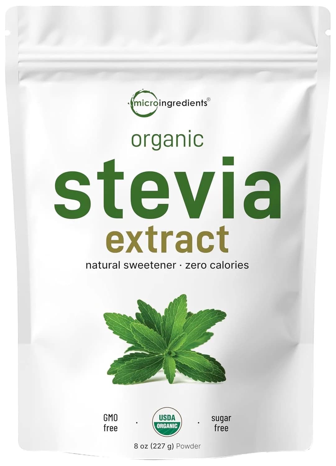 Micro Ingredients Pure Organic Stevia Powder, 8 Ounces