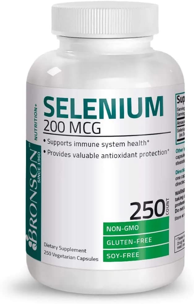 Selenium, 200 mcg, 250 Capsules by BRONSON Vitamins