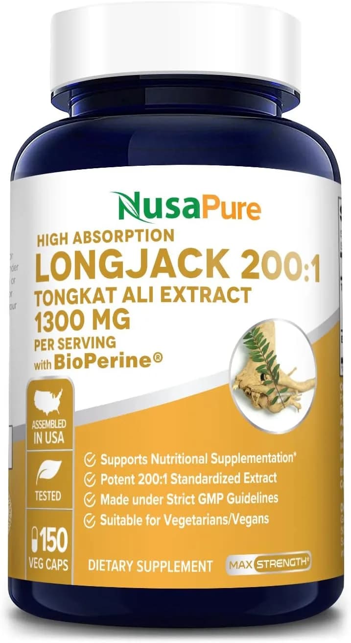 Longjack Tongkat Ali, 1300 mg, 150 Capsules by Nusapure