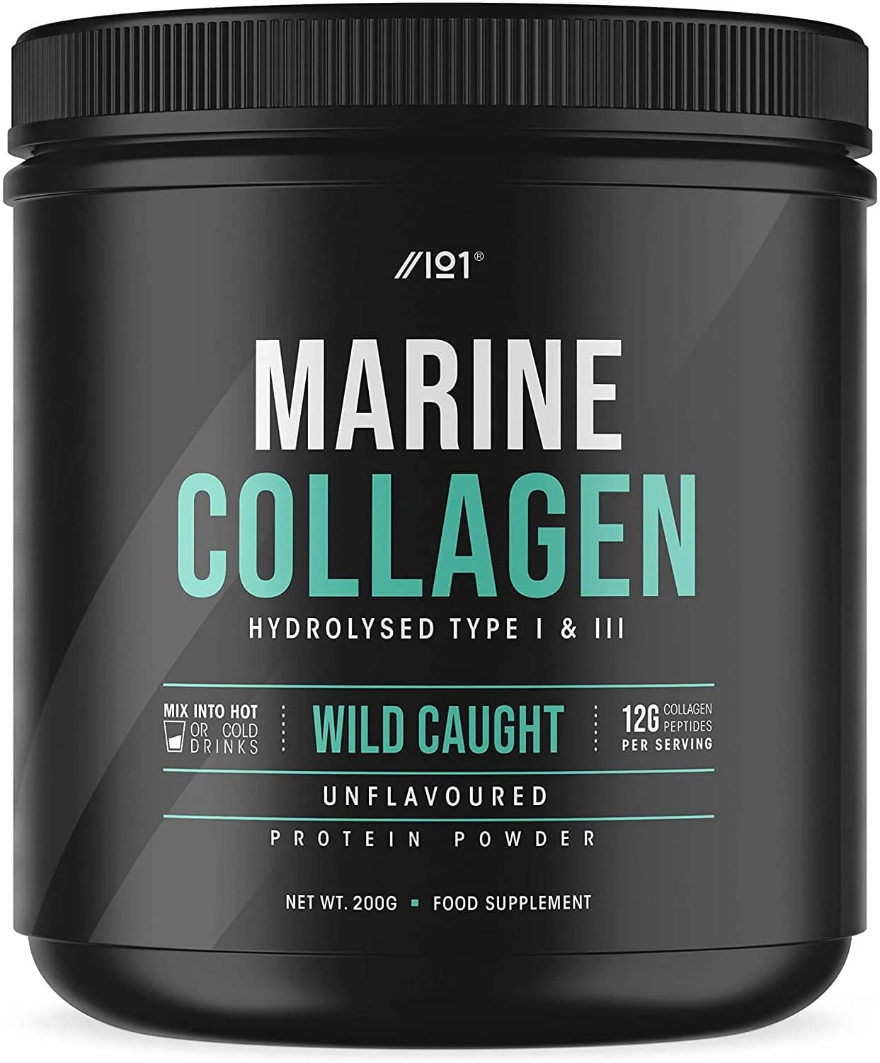 Alpha01 Wild-Caught Marine Collagen Powder - Types I & III Collagen Peptides - Hydrolysed Deep Ocean Canadian Collagen- 200g