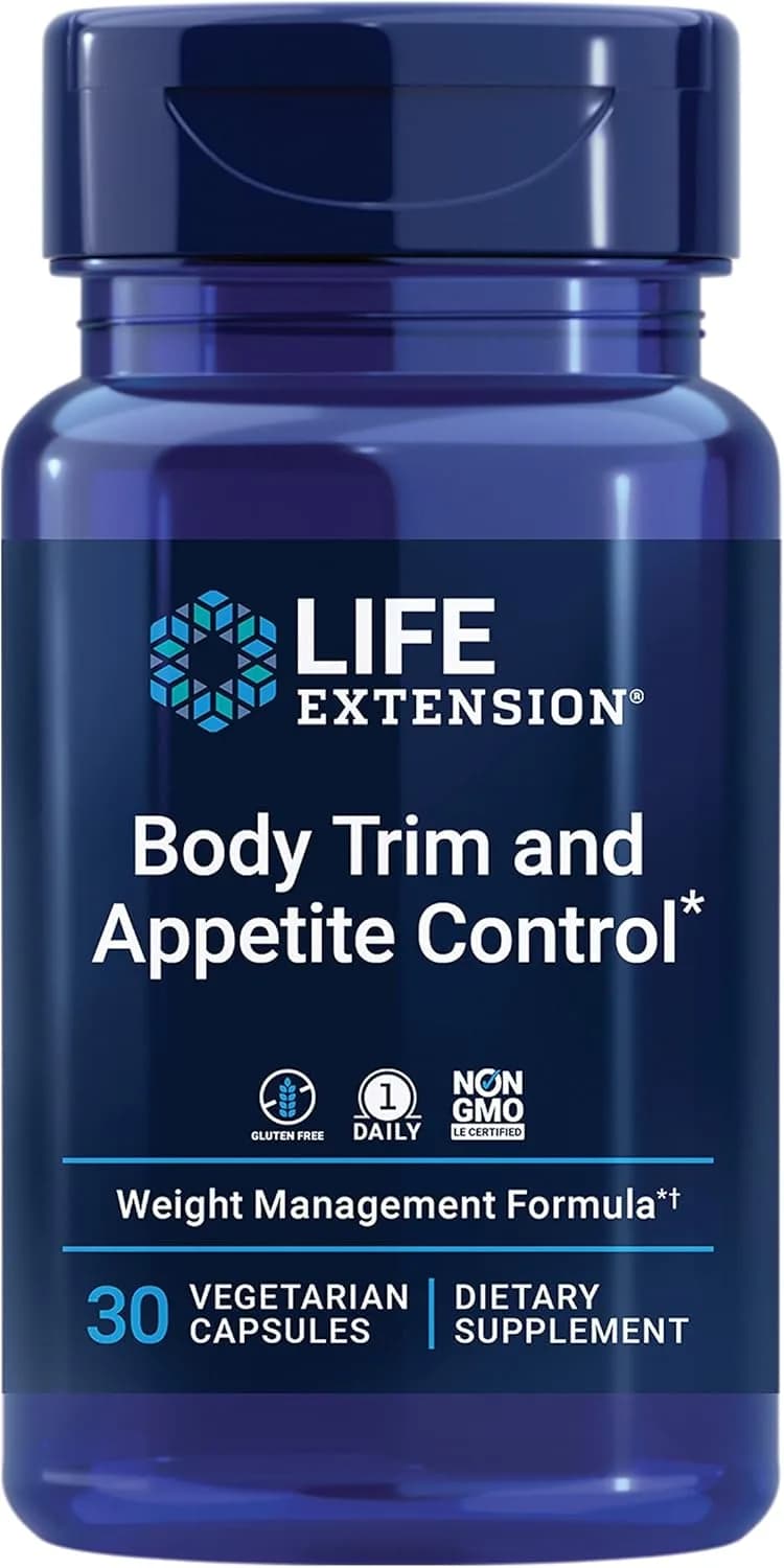 Life Extension Body Trim and Appetite Control, Lemon Verbena, Hibiscus, Healthy Weight, Promotes Satiety, Weight Management, 30 Capsules
