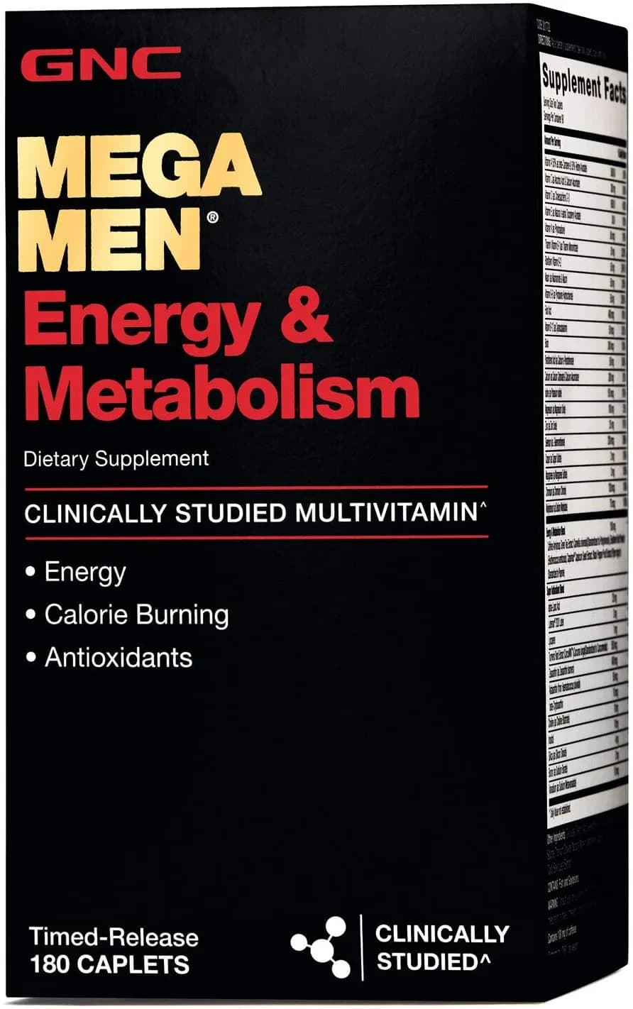 GNC Mega Men Energy & Metabolism Multivitamin, 180 Count by GNC