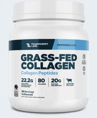 Grass-Fed Collagen (Unflavored), 30 Servings by Transparent Labs