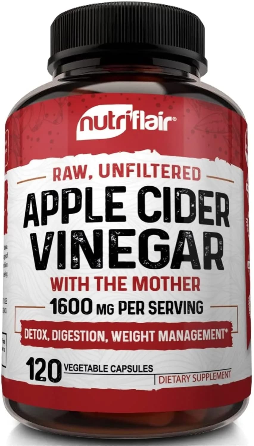 Apple Cider Vinegar Capsules with The Mother - 120 Vegan ACV Pills - Best Supplement for Healthy Weight Loss, Diet, Keto, Digestion, Detox, Immune - Powerful Cleanser & Appetite Suppressant Non-GMO