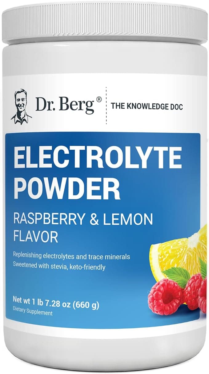 Dr Berg's Dr Berg Electrolyte Powder Raspberry &amp; Lemon 100 Servings