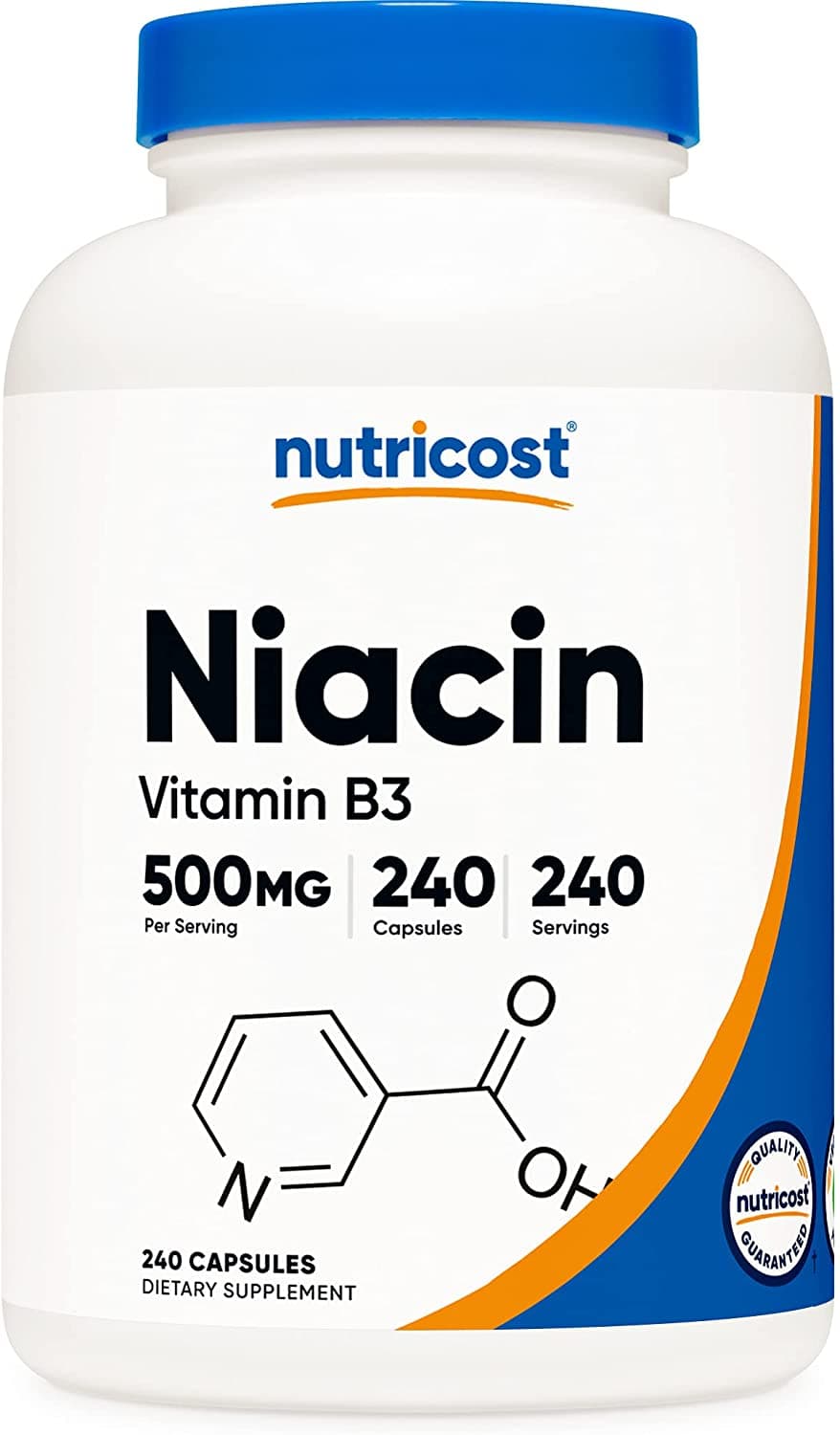 Nutricost Niacin (Vitamin B3) 500mg, 240 Capsules