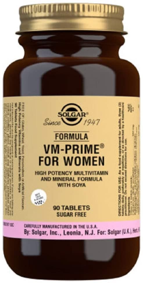 Solgar Formula VM-Prime for Women Tablets - Pack of 90 سولجر ، فورميولا ، فيتامينات و معادن متعددة للنساء فوق ال50 ، 90 حباية