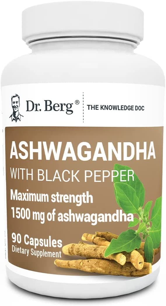 Dr Berg Organic Ashwagandha -1500mg 90 Capsules
