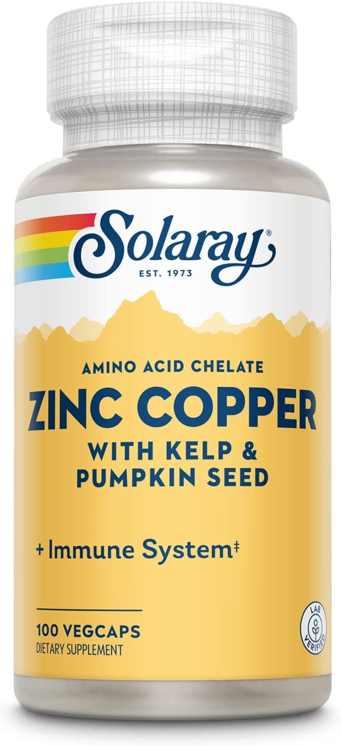 Solaray, Zinc Copper, 100 Vegcaps
