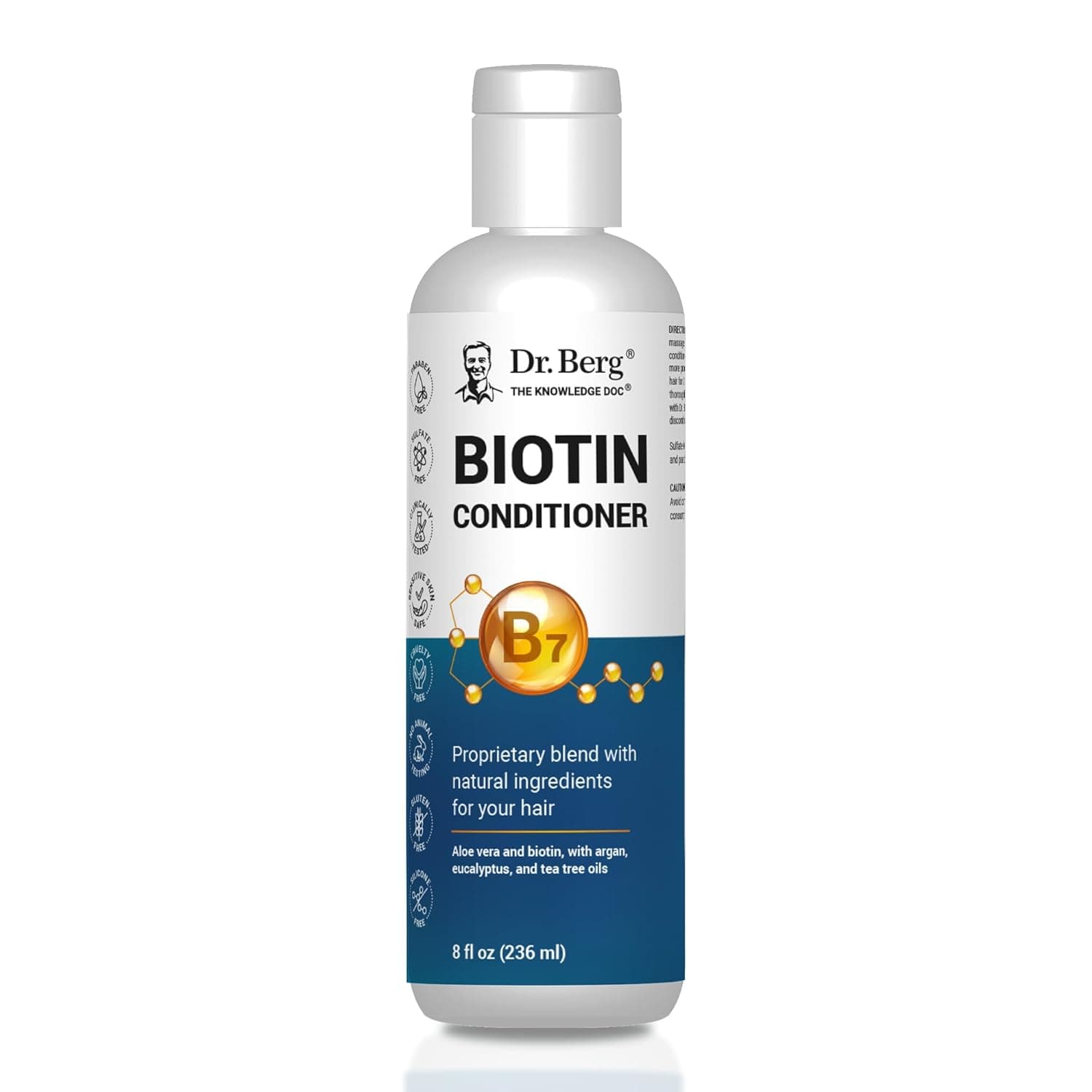 Dr. Berg Biotin Conditioner | Natural Hair &amp; Scalp Rescue with Botanicals | 236 ml