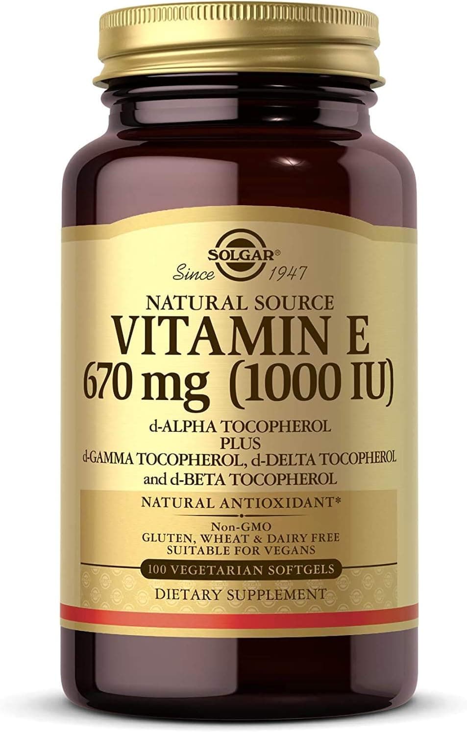 Solgar Vitamin E 670 mg (1000 IU) | 100 Softgels