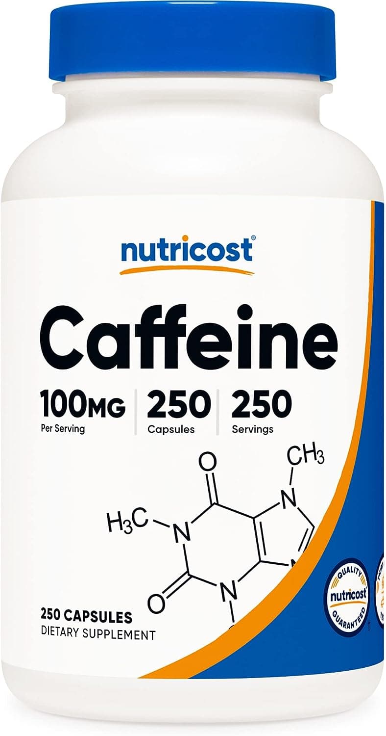 Nutricost Caffeine 100mg, 250 Capsules