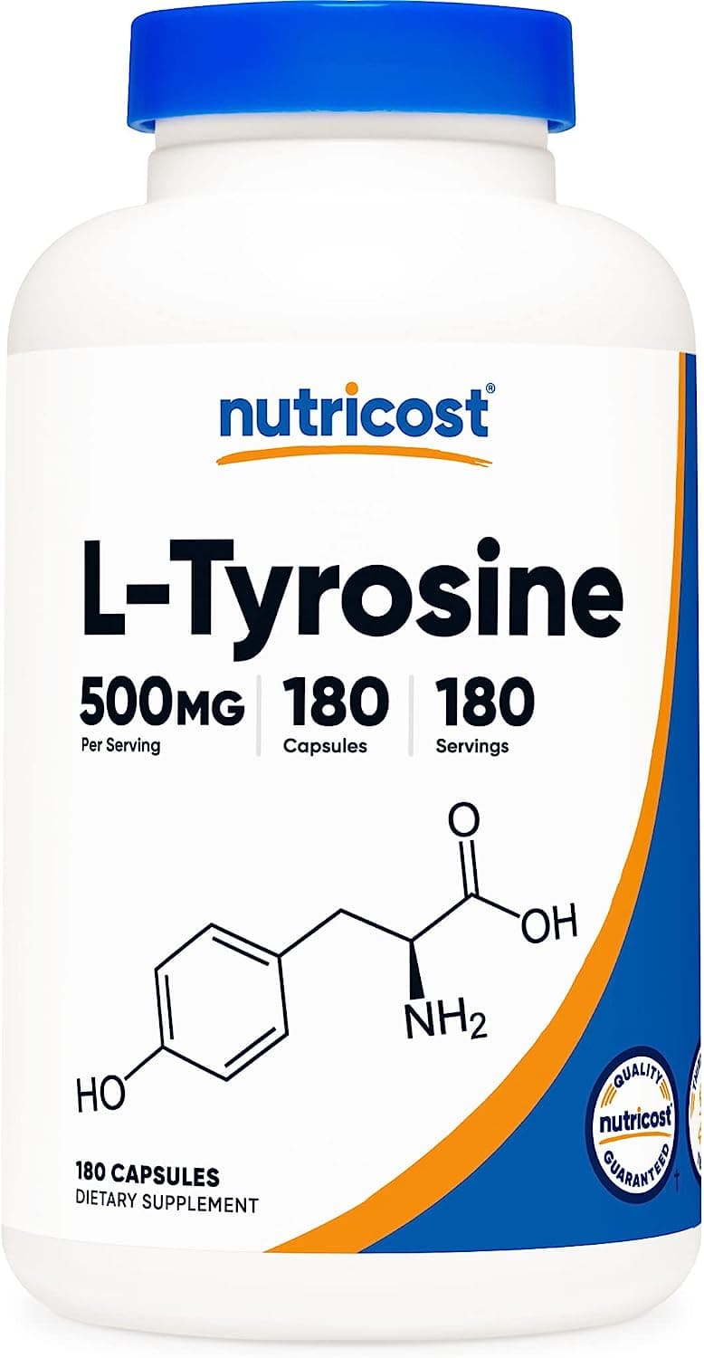 Nutricost L-Tyrosine 500mg, 180 Capsules