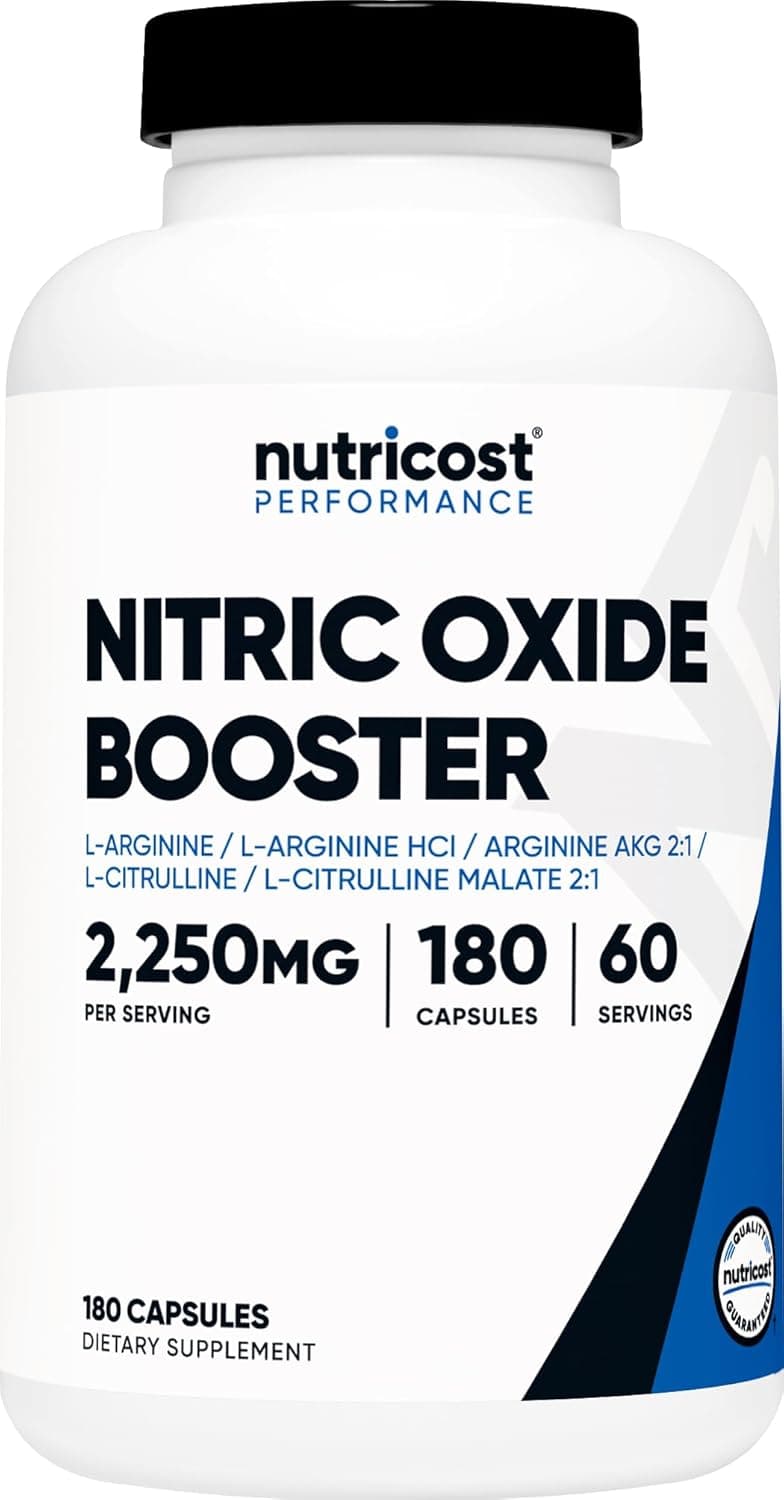Nutricost, Nitric Oxide Booster 2250mg, 180 Capsules