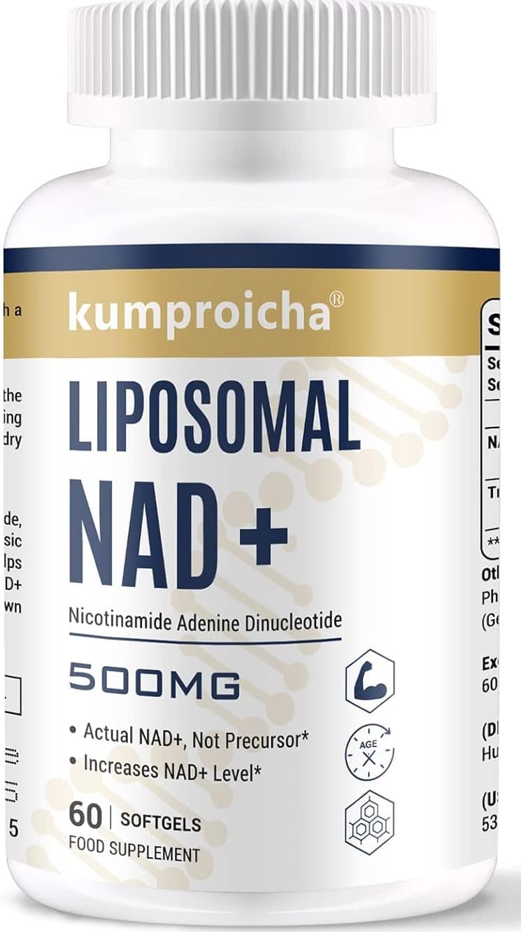 Liposomal NAD+ 500mg with TMG | Cellular Energy Supplement | 60 Count