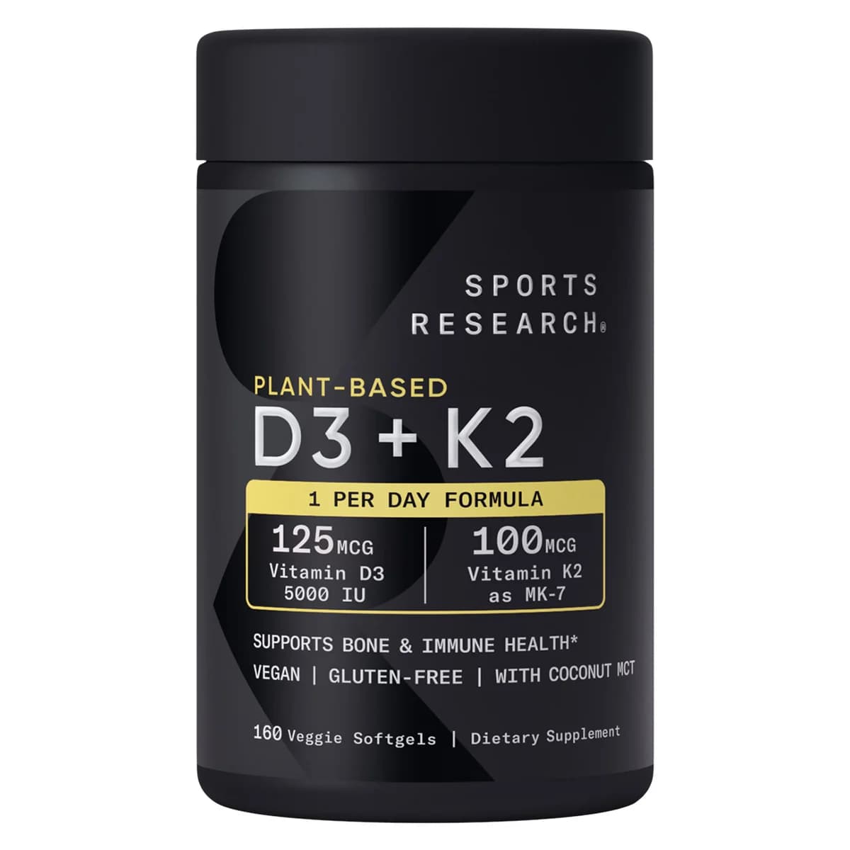 Sports Research Sports Research D3 5000 IU &amp; K2, 160 Softgels