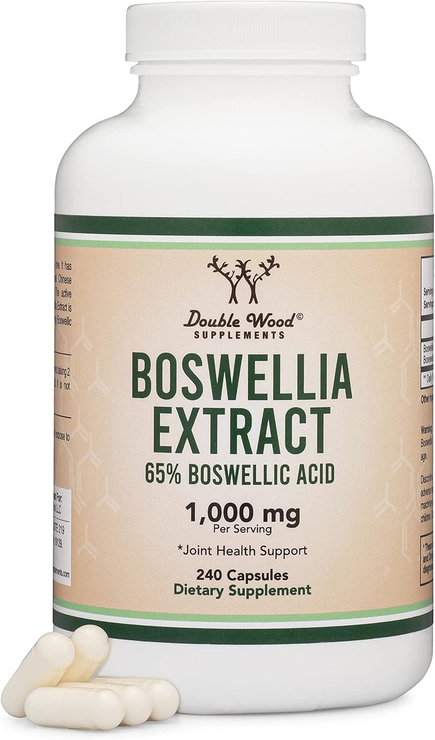 Double Wood Boswellia Extract 1000mg, 240 Capsules