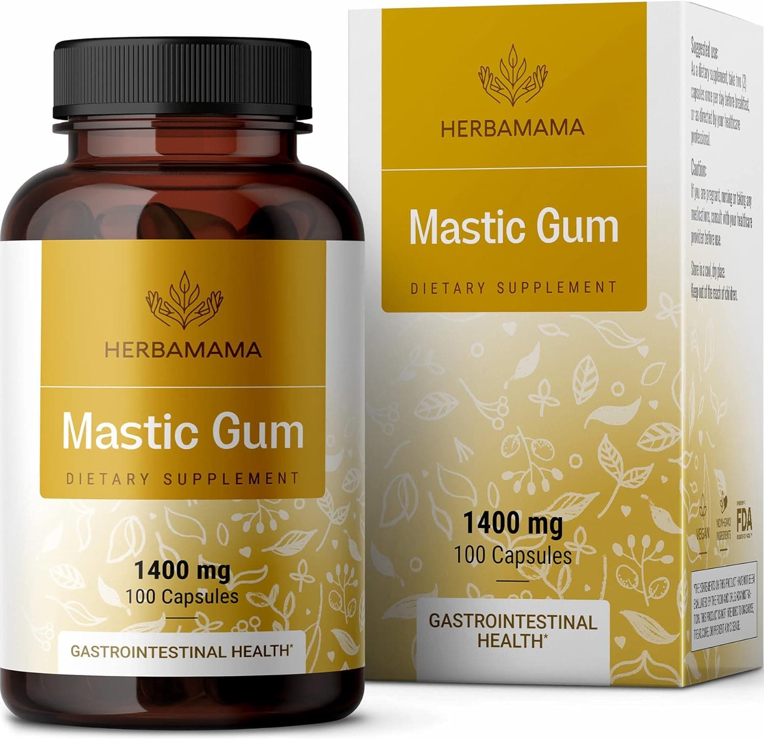 HERBAMAMA Mastic Gum 100 Capsules