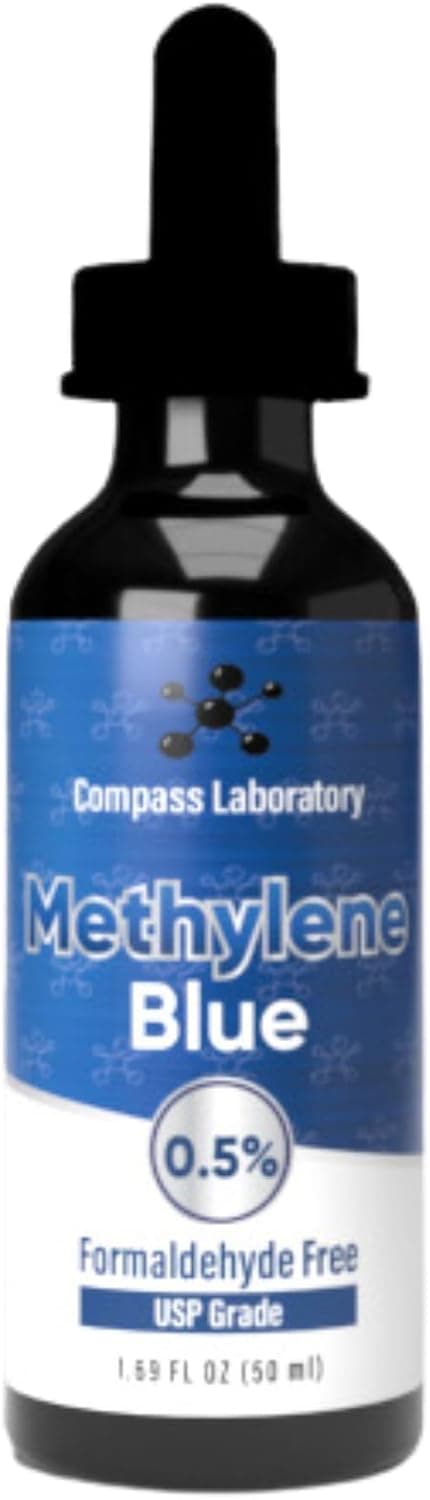 Compass Laboratory Compass Laboratory Methylene Blue 0.5% | 50ml Glass Dropper Bottle | No Formaldehyde