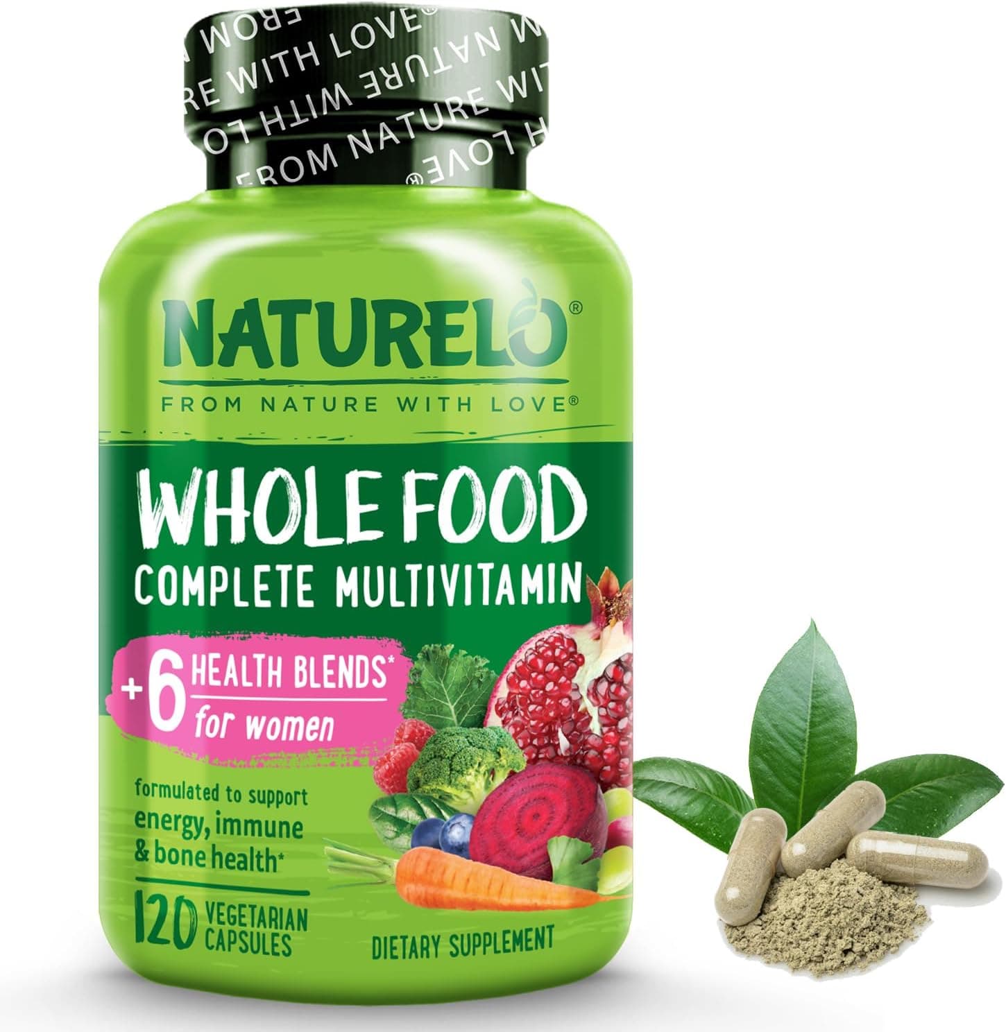 NATURELO Whole Food Multivitamin for Women,120 Capsules