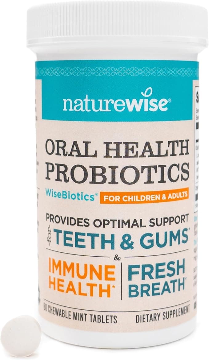 NatureWise Oral Health Probiotics - 60 Chewable Tablets