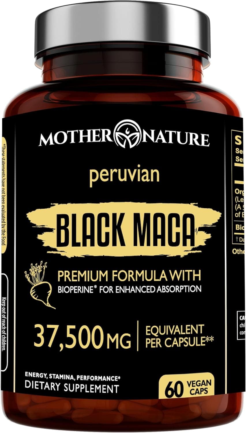 Organic Black Maca Root | 60 Capsules