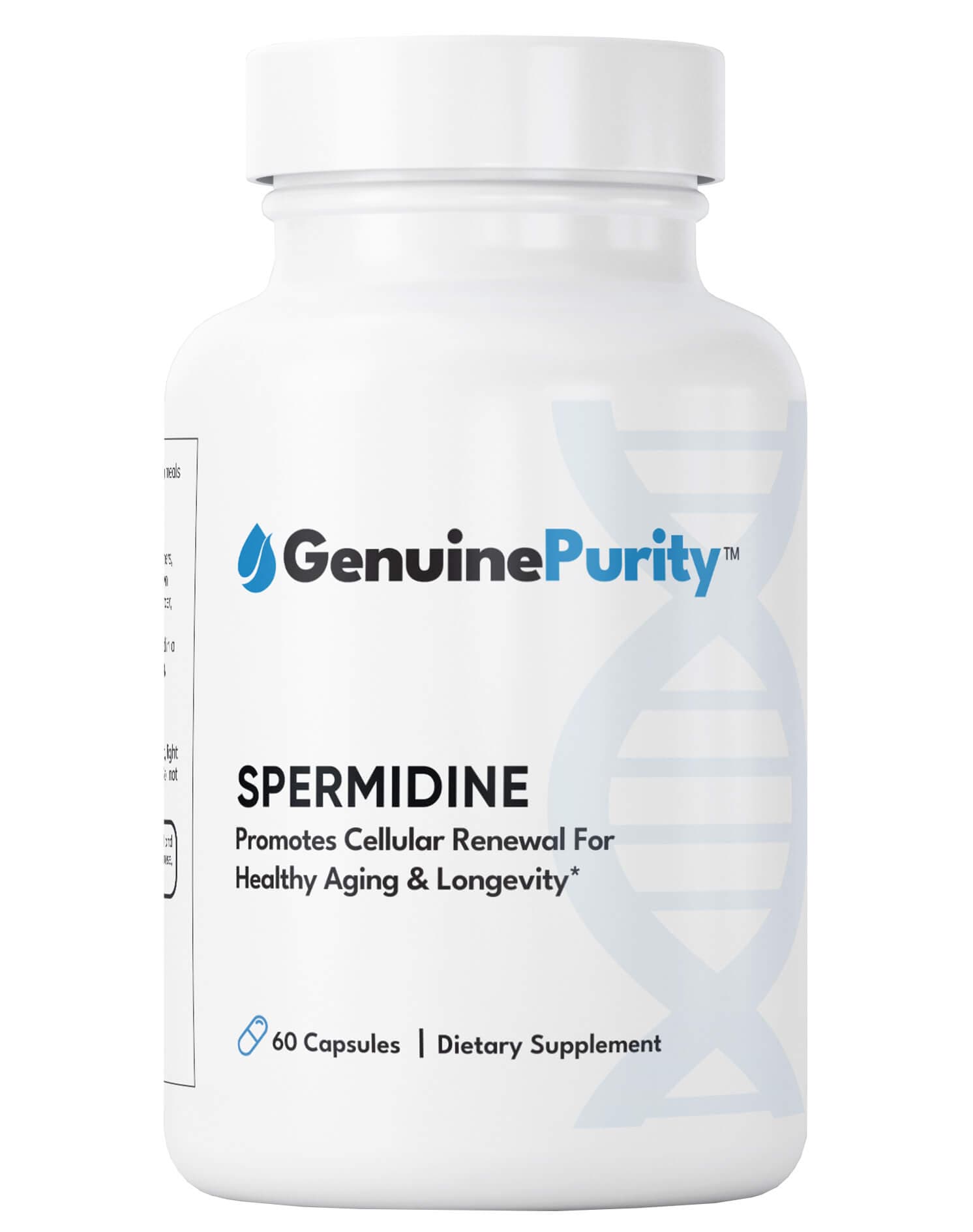 GenuinePurity™ Spermidine 8mg | Autophagy &amp; Longevity | 60 Capsules