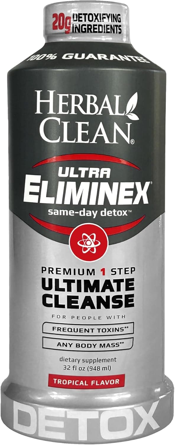 Herbal Clean - Ultra Eliminex, Premium 1 Step Ultimate Cleanse, Same-Day Detox, (Tropical Fruit, 948 ML)