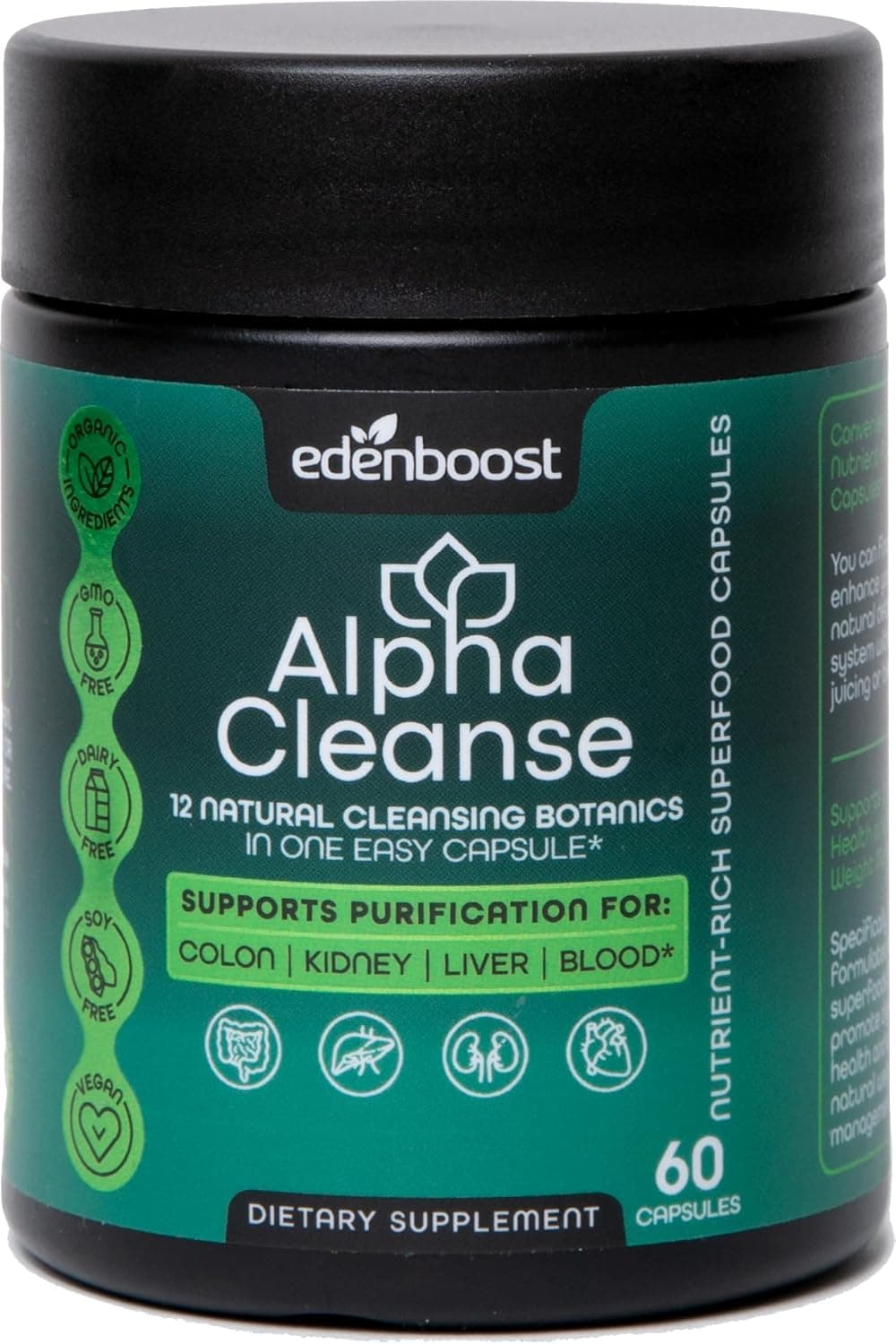 AlphaCleanse Organic Superfood Blend for Liver Health | 60 Caps