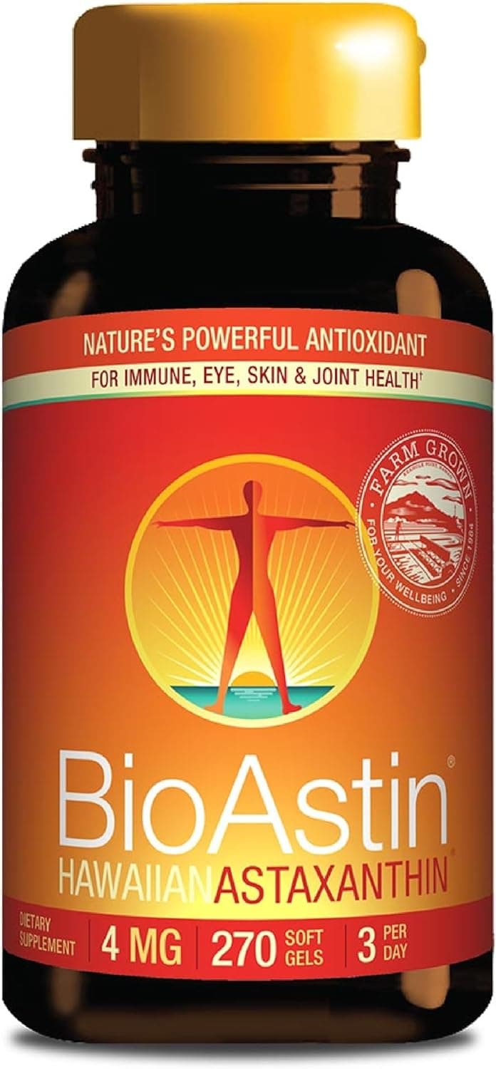 BioAstin Hawaiian Astaxanthin | Natural Antioxidant 4mg |270 Softgels