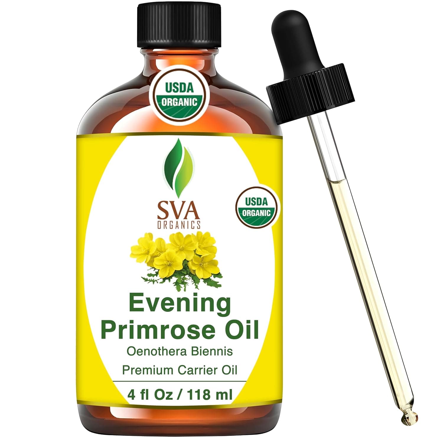 SVA Organics | Organic Evening Primrose Oil for Skin & Hair | 118 ML