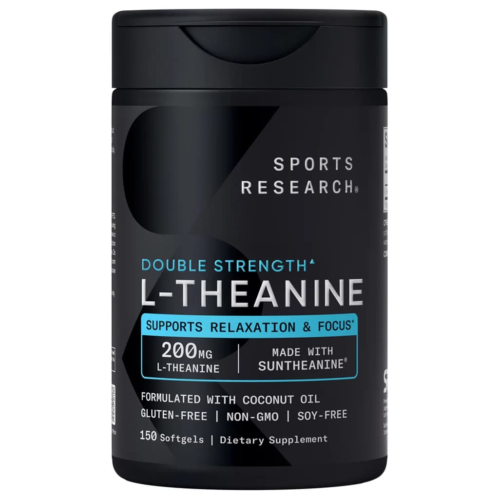 Sports Research L-Theanine Suntheanine 200mg | Stress Relief |150 Softgels