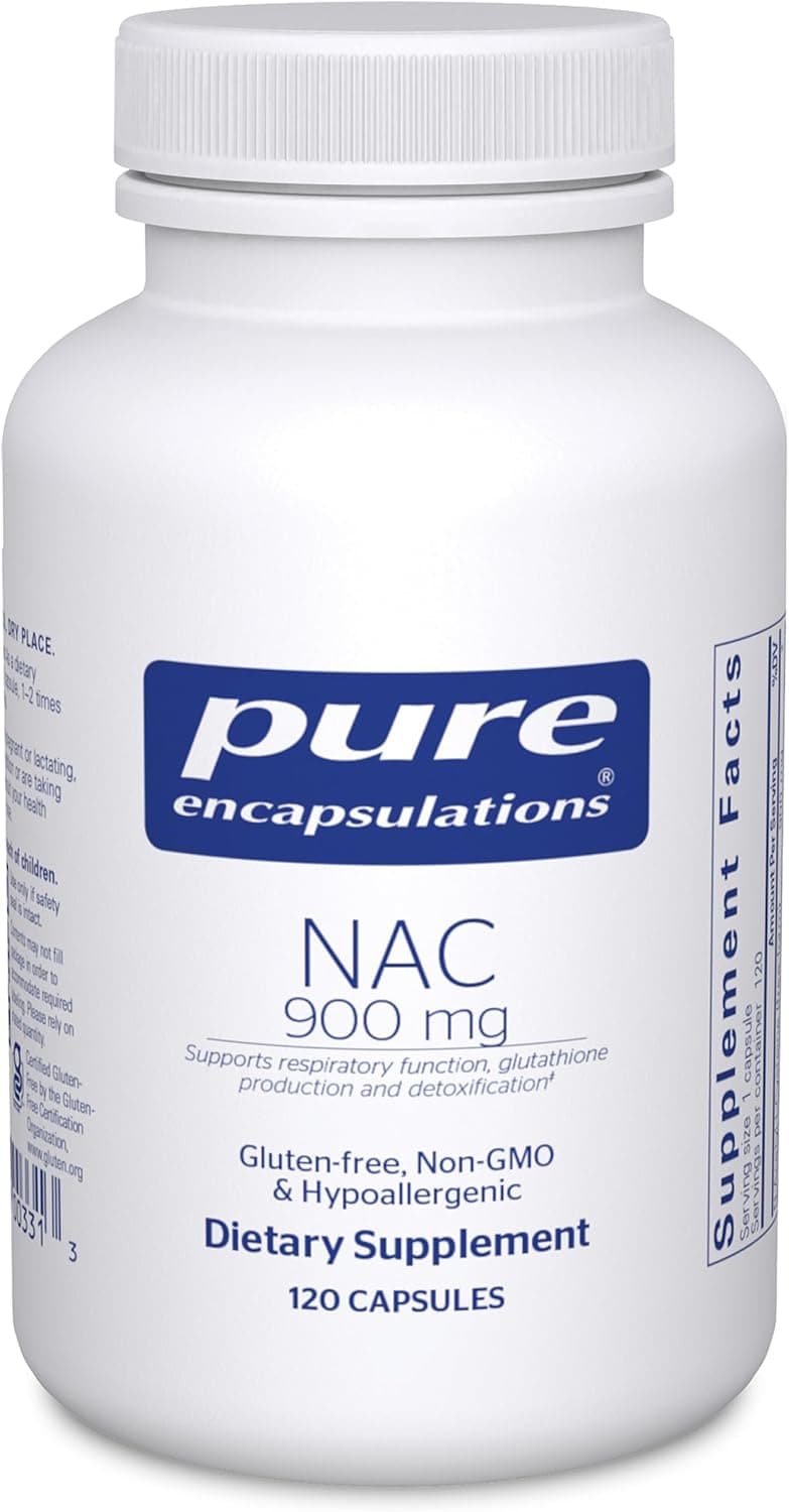 Pure Encapsulations NAC 900 mg | Advanced Antioxidant & Respiratory Support | 120 CAPSULES