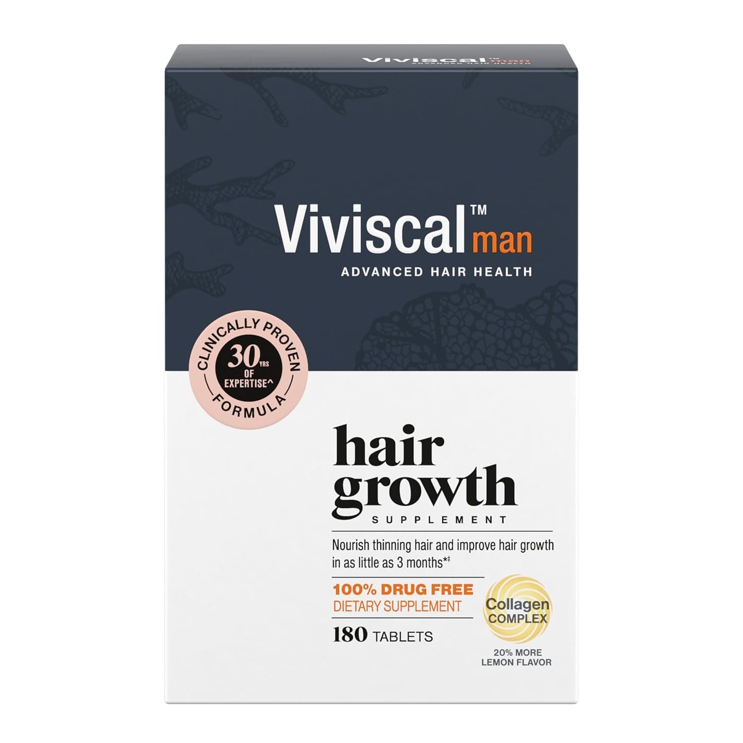 Viviscal Men’s Hair Growth Supplements for Men | 180 Tablets