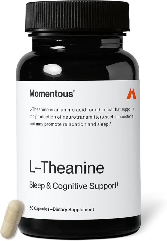 Momentous L-Theanine 200 mg | Supports Wakeful Relaxation and Focused Calm | 60 Capsules