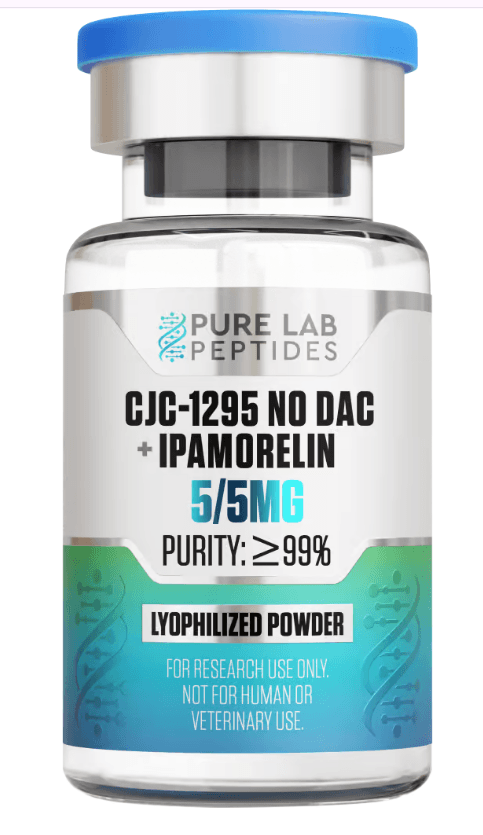 Pure lab peptides Pure lab peptides CJC-1295 NO DAC + Ipamorelin (10mg Blend) | Supports Research Into Selective Growth Hormone Pulse Patterns