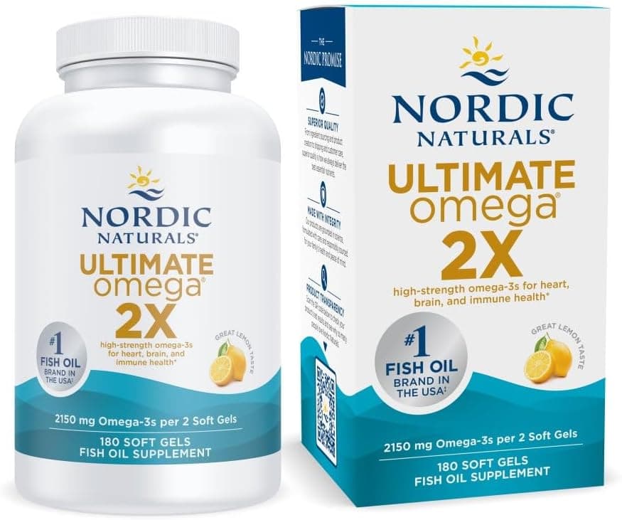 Nordic Naturals Ultimate Omega 2X 180 Soft Gels | Lemon Flavor