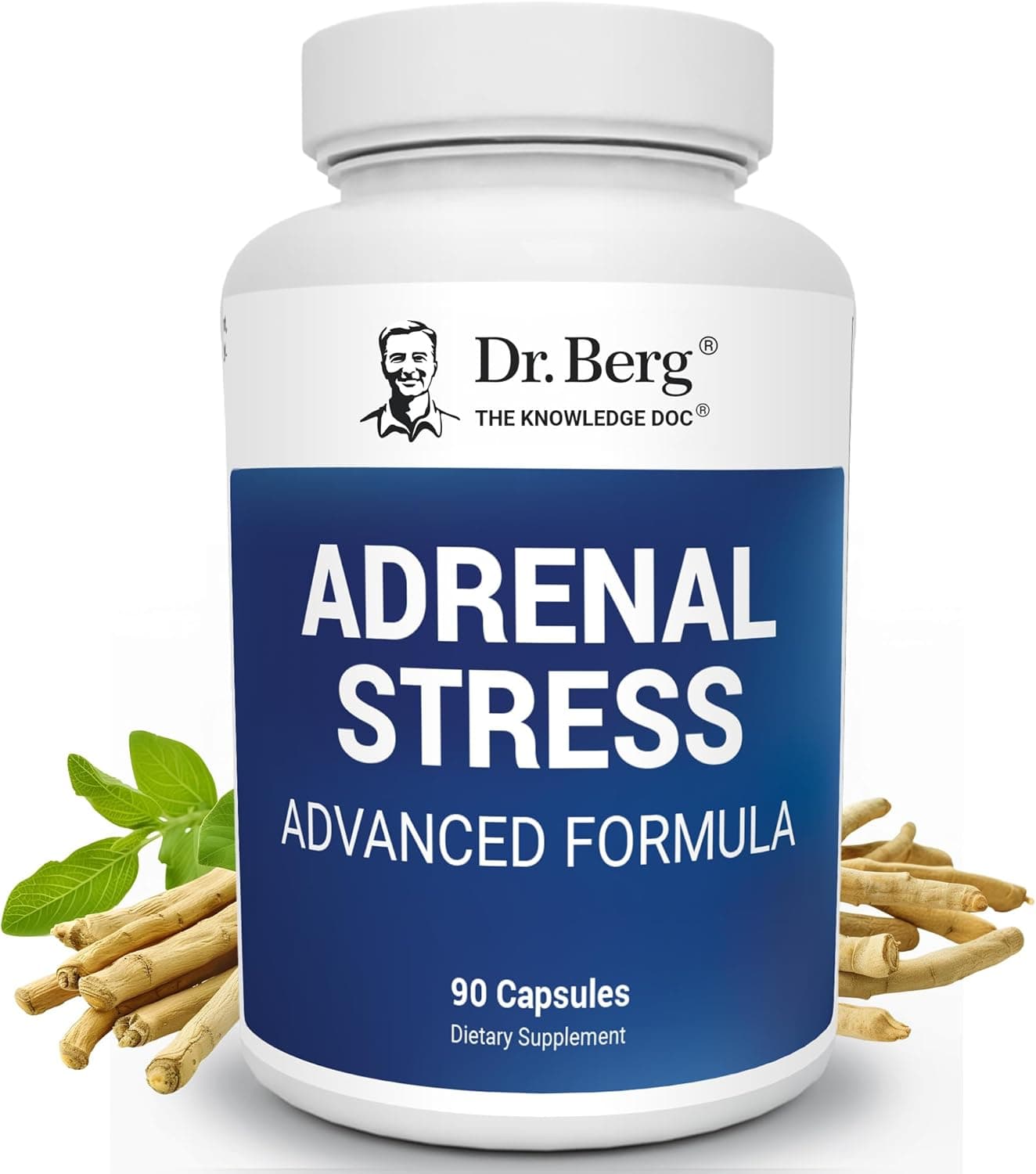 Adrenal Stress Advanced Formula Adrenal Supplements, 90 Capsules by Dr Berg's
